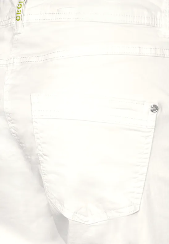 Loose Fit Hose mit Stretch vanilla white