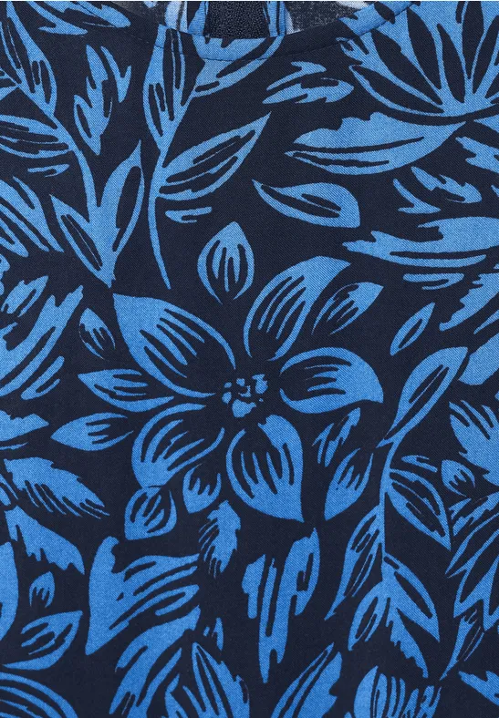 Jumpsuit mit Alloverprint deep blue
