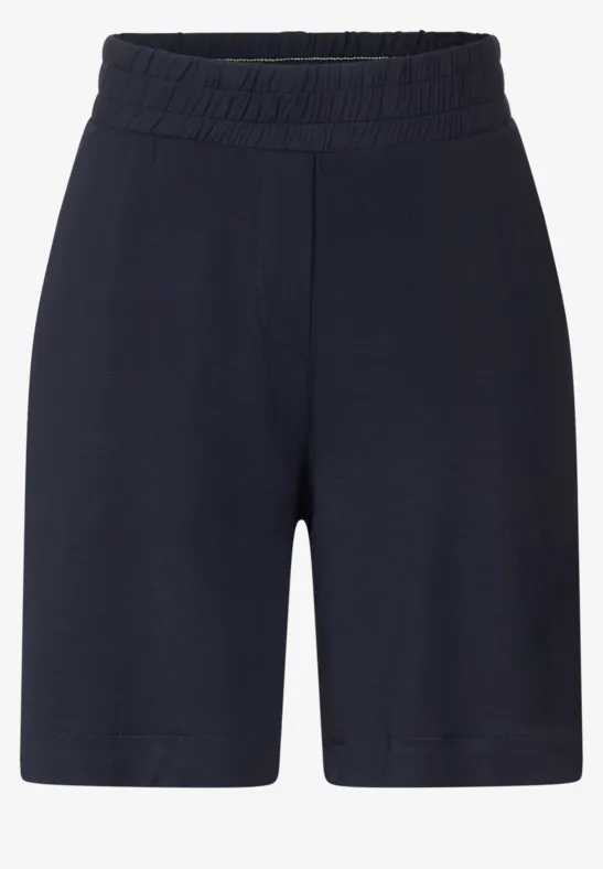 Short coupe ample en jersey deep blue