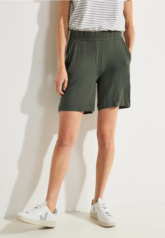 Jersey Loose Fit Shorts sporty khaki