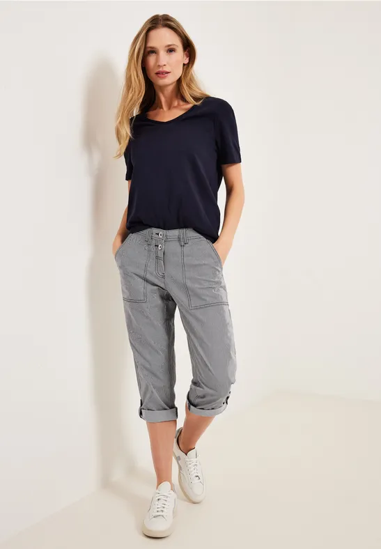 Casual Fit Hose in 3/4 carbon grey