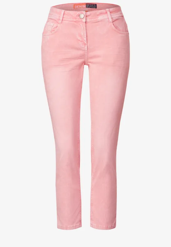 Loose fit broek in 7/8-lengte soft neon pink