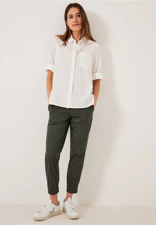 Pantalon stretch coupe classique sporty khaki
