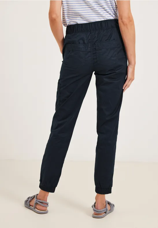 Casual fit utility broek deep blue