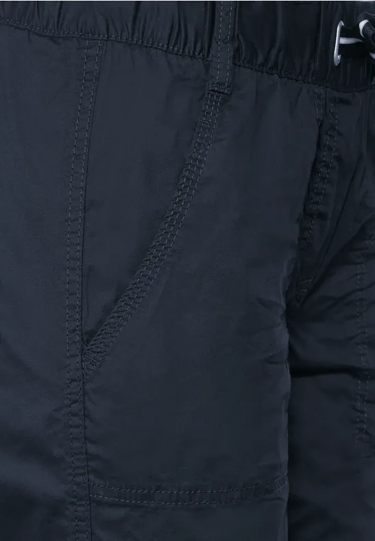 Casual fit utility broek deep blue