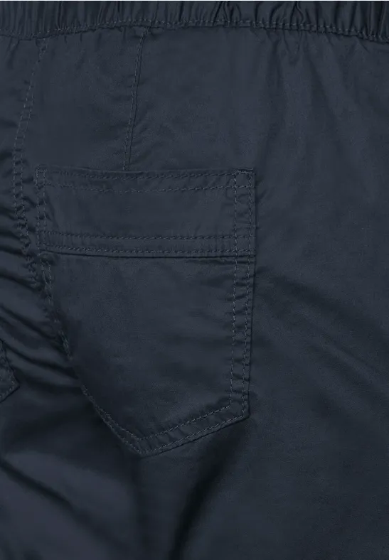 Casual fit utility broek deep blue