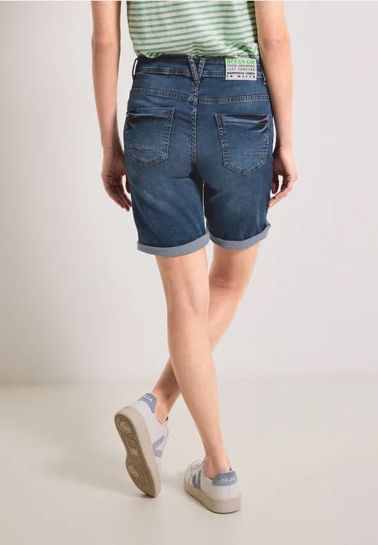 Loose Fit Jeansshorts mid blue wash