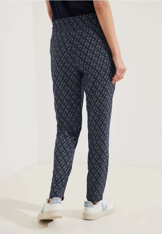 Loose Fit Print Hose night sky blue