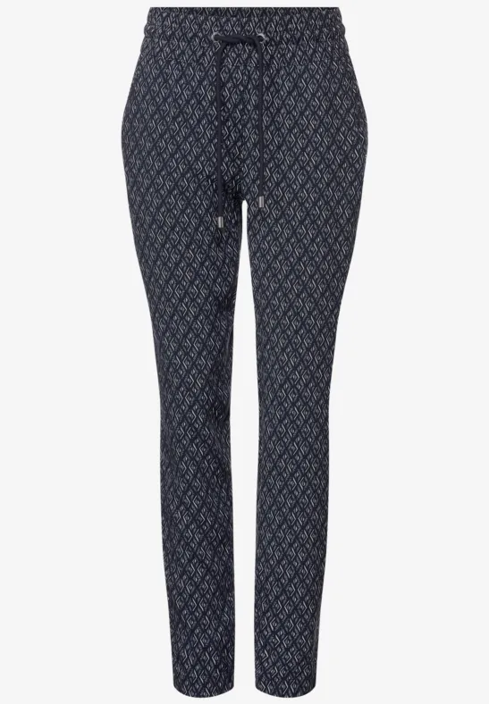 Loose Fit Print Hose night sky blue