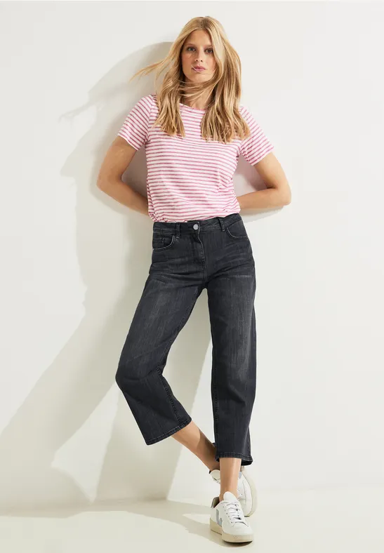 Pantalon coupe ample à jambes larges dark grey washed