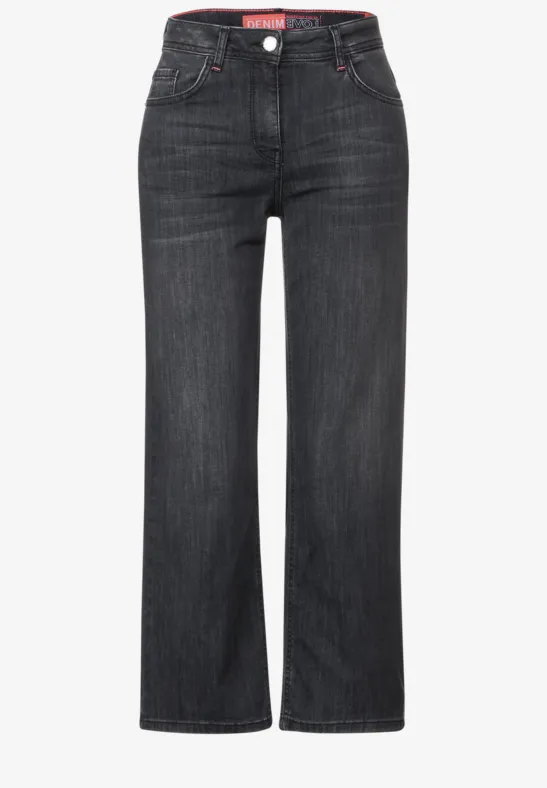 Pantalon coupe ample à jambes larges dark grey washed