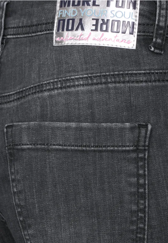 Pantalon coupe ample à jambes larges dark grey washed