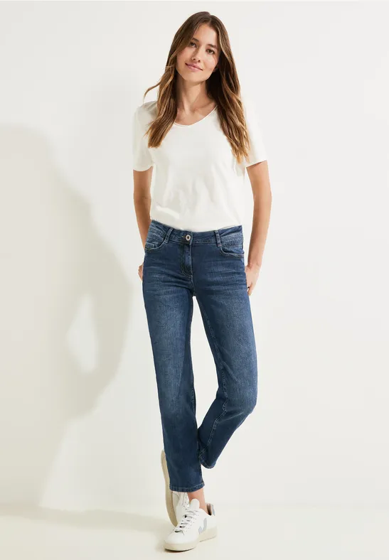 Jean coupe slim mid blue wash