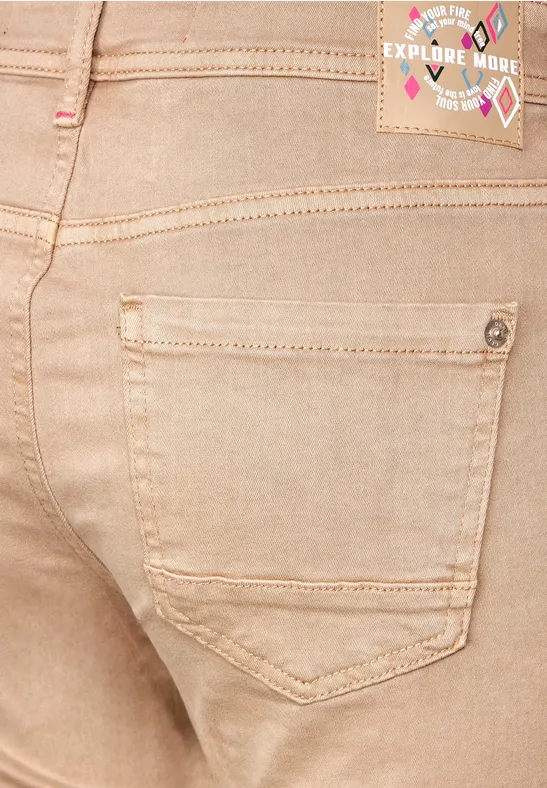 Pantalon coupe slim soft sand beige