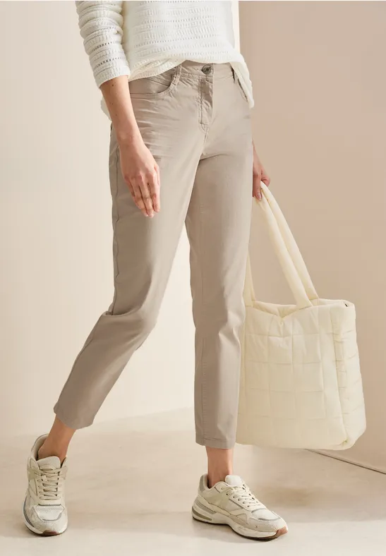 Pantalon en coupe casual jute beige