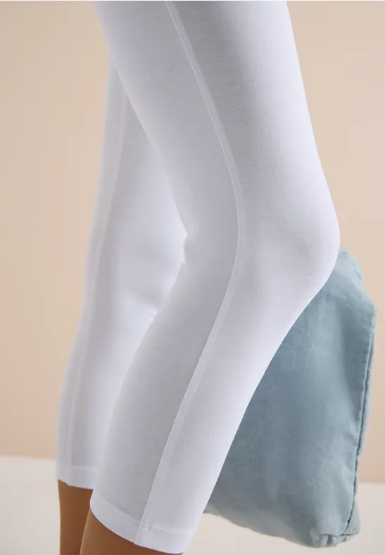 Basic 3/4 Leggings White