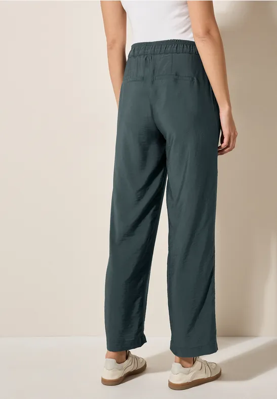 Wide Leg Pantalon structuré slate khaki