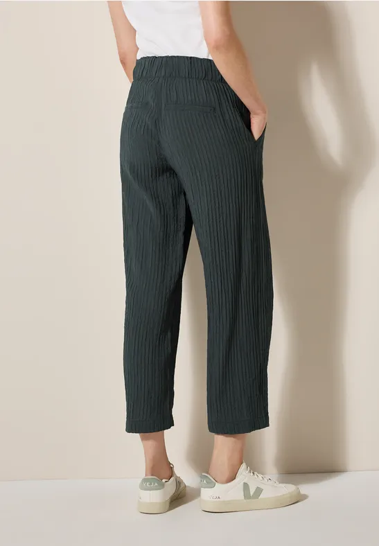 Wide Leg Strukturhose slate khaki