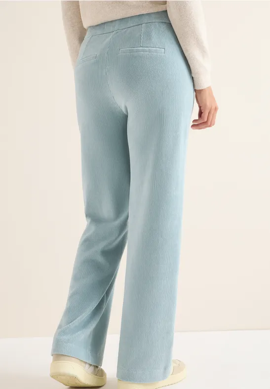 Wide Leg Cordhose light mint blue