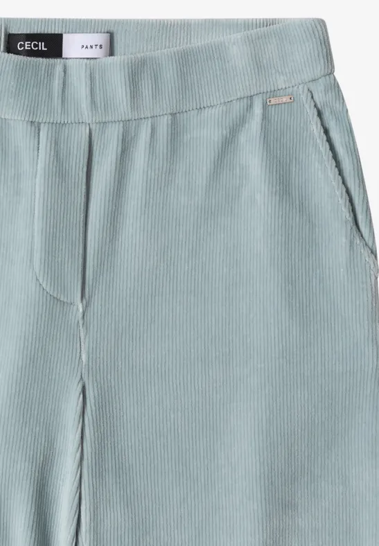 Wide Leg Cordhose light mint blue