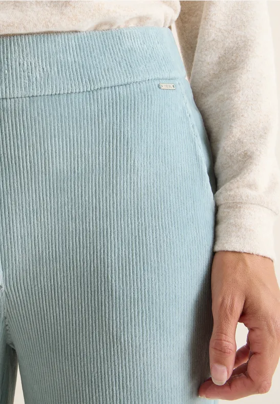 Wide Leg Cordhose light mint blue