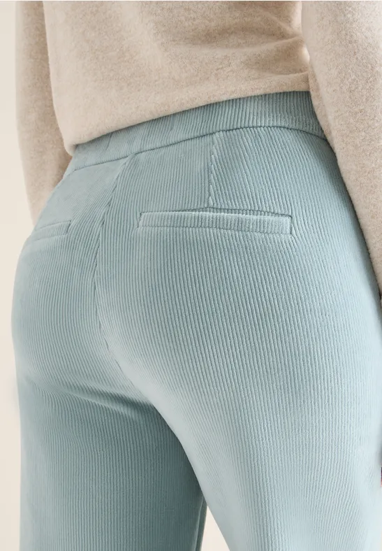 Wide Leg Cordhose light mint blue