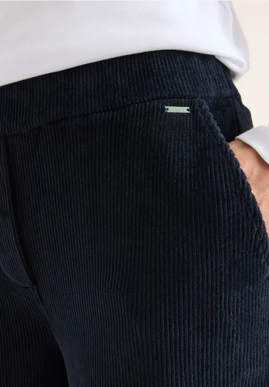 Wide Legs pantalon en velours côtelé dark blue corduroy