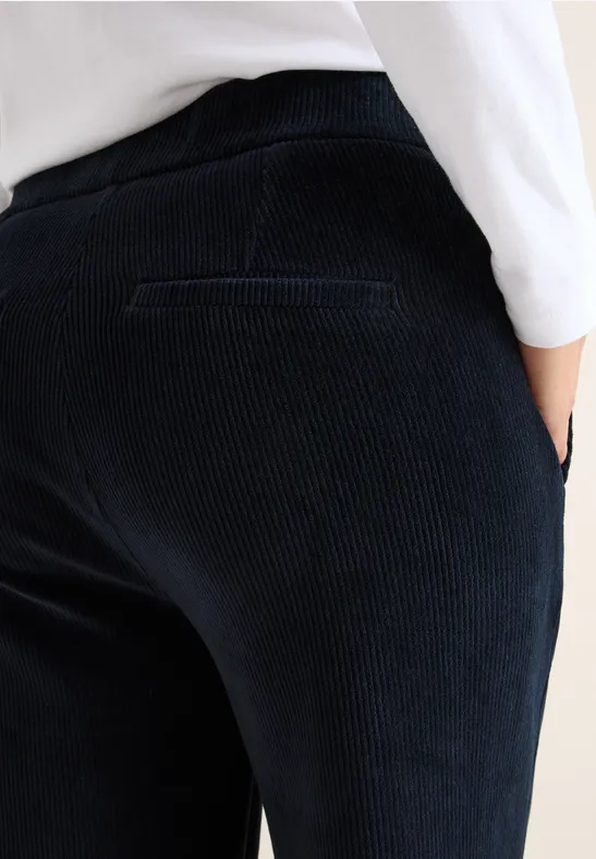 Wide Legs pantalon en velours côtelé dark blue corduroy