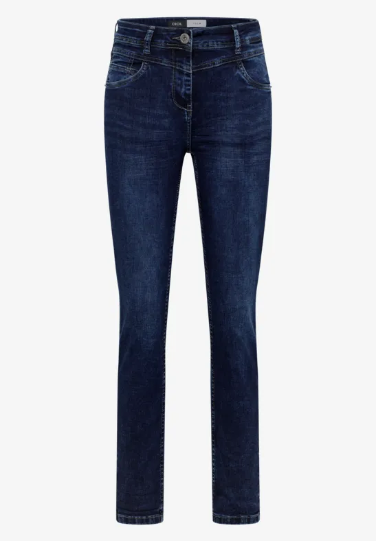 Slim Fit Jeans mid blue used wash
