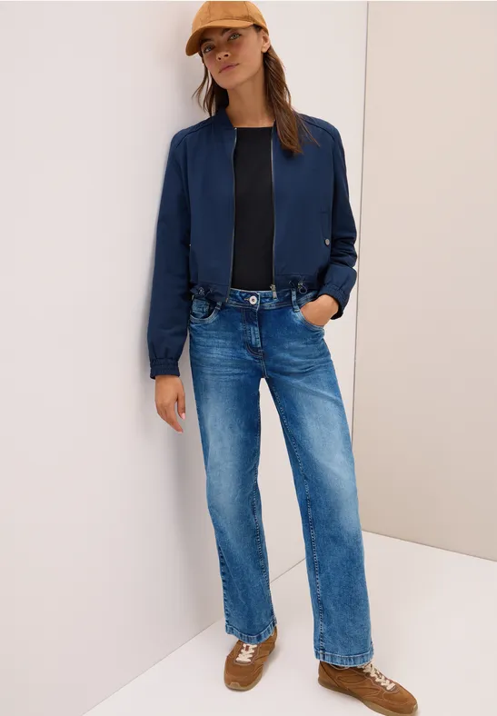 Wide Leg Jeans mid blue used wash