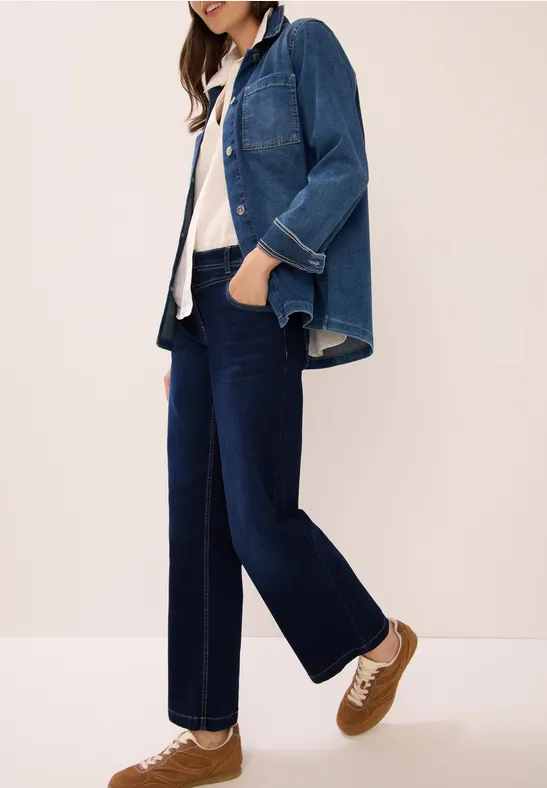 Wide Leg Jeans Dark blue wash
