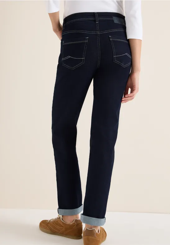Straight Leg Jeans rinsed wash