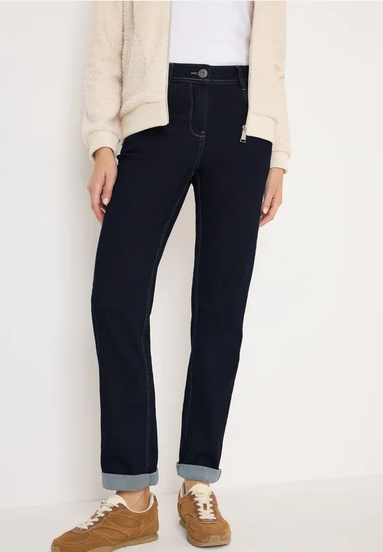 Straight Leg Jeans rinsed wash