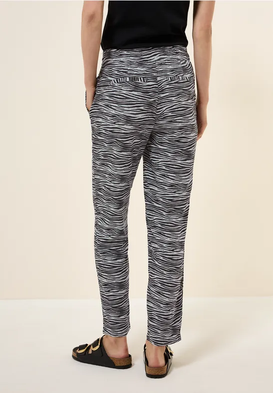 Loose Fit broek met print volcanic grey