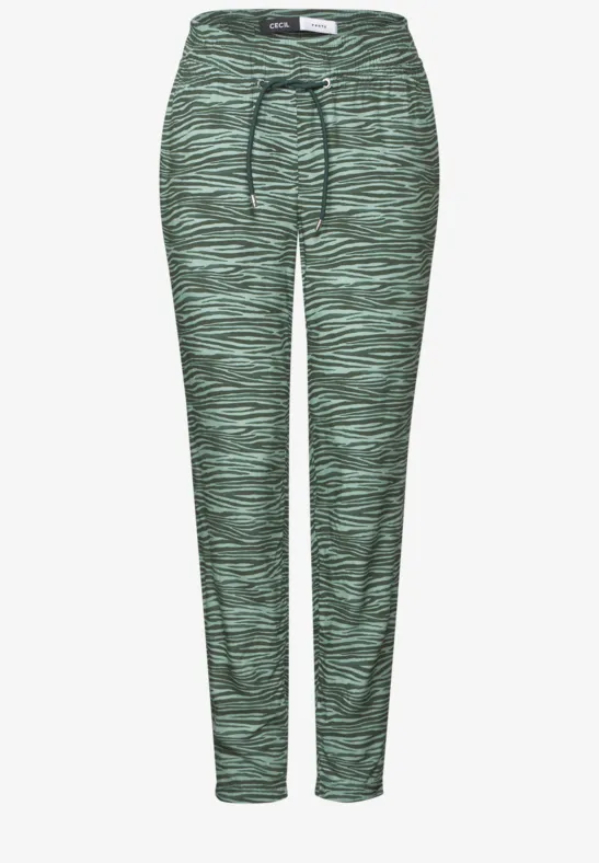 Loose Fit broek met print dark balmy khaki