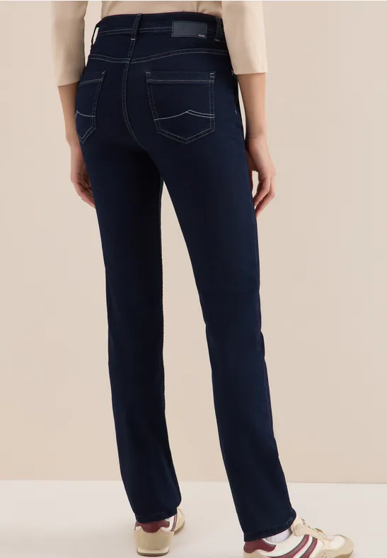 Straight Leg Jeans rinsed wash