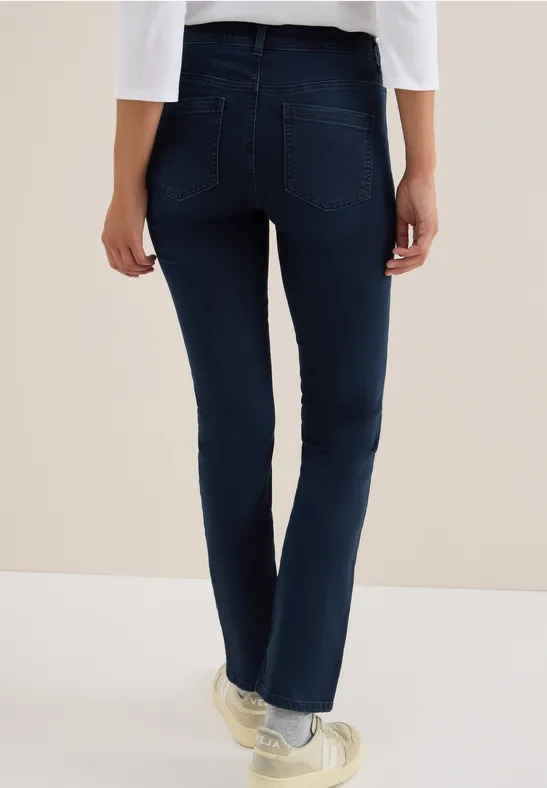 Straight Leg Jeans blue black used wash