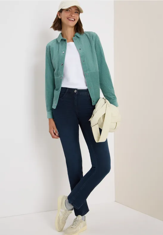 Straight Leg Jeans blue black used wash