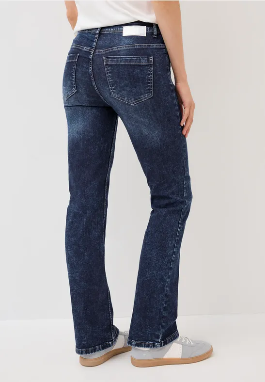 Jeans Bootcut mid blue used wash