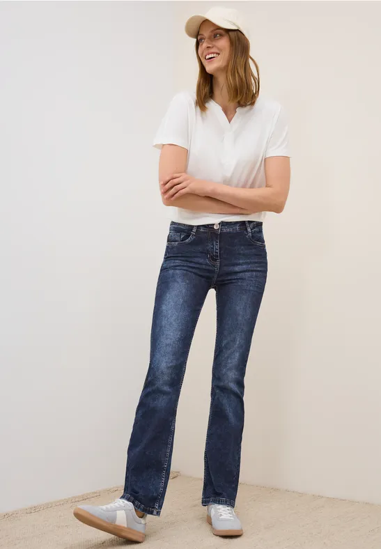 Jeans Bootcut mid blue used wash