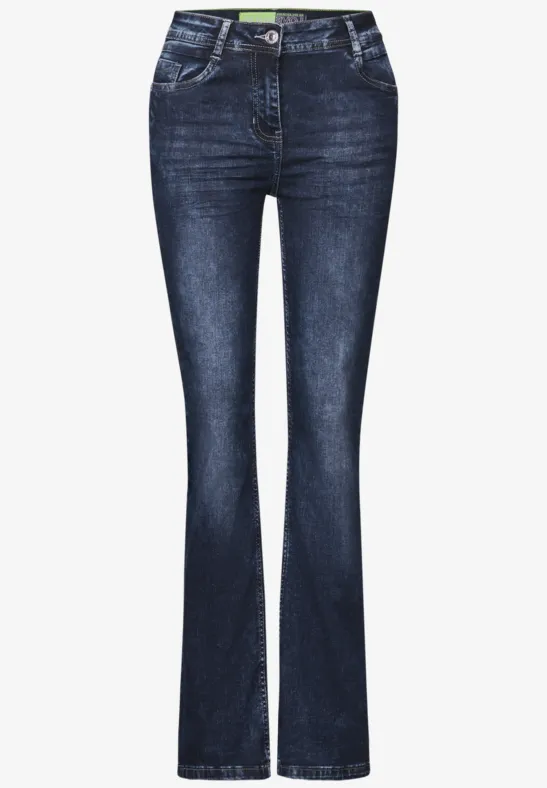 Jeans Bootcut mid blue used wash