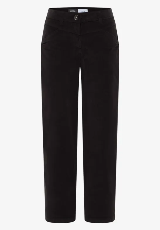 Wide Leg Cordhose carbon grey