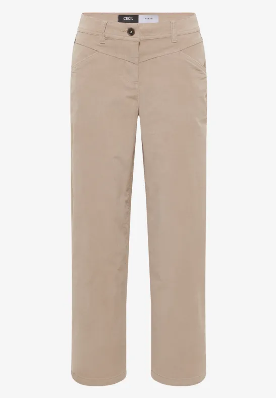Wide Leg Cordhose silvery beige