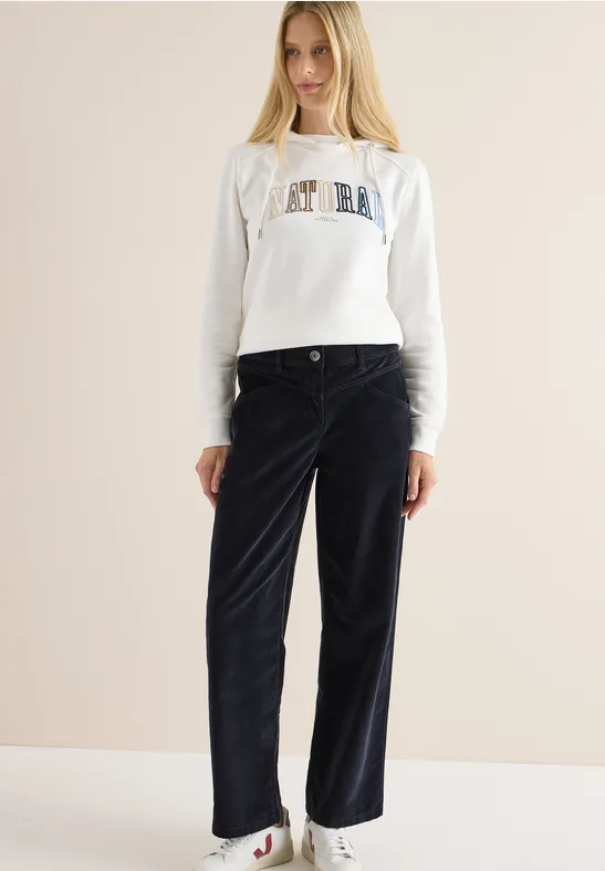 Wide Legs pantalon en velours côtelé dark blue corduroy