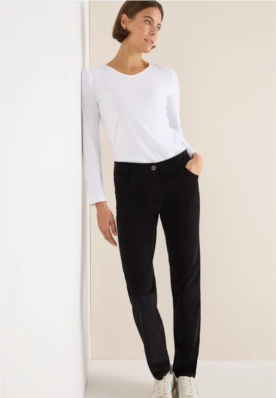 Slim Fit Cordhose carbon grey