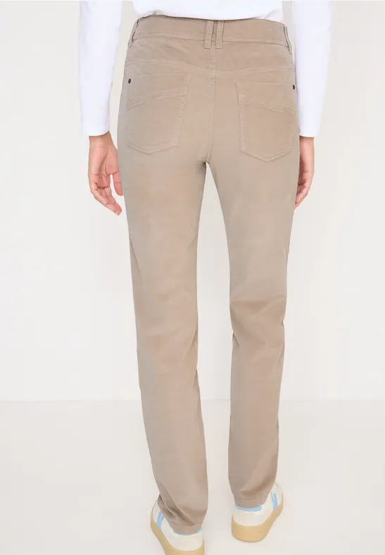 Slim Fit Cordhose silvery beige