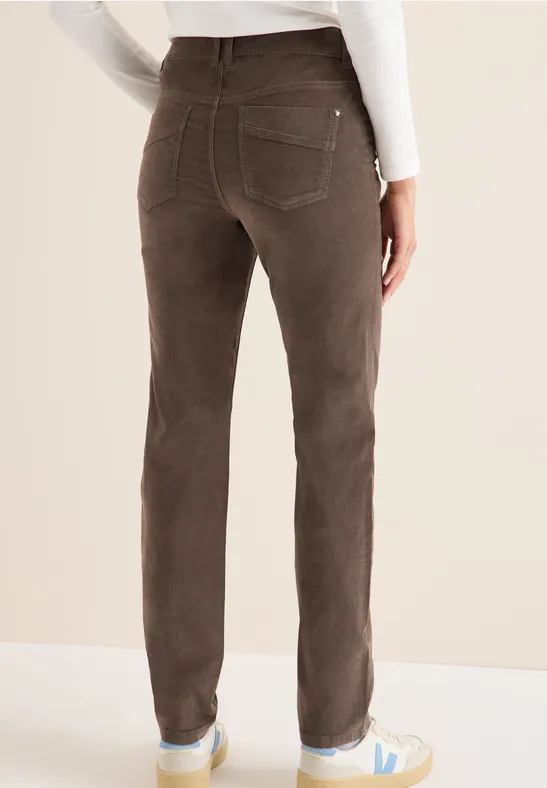 Slim Fit Cordhose misty taupe