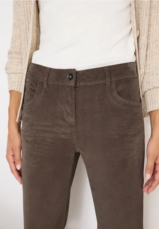 Slim Fit Cordhose misty taupe