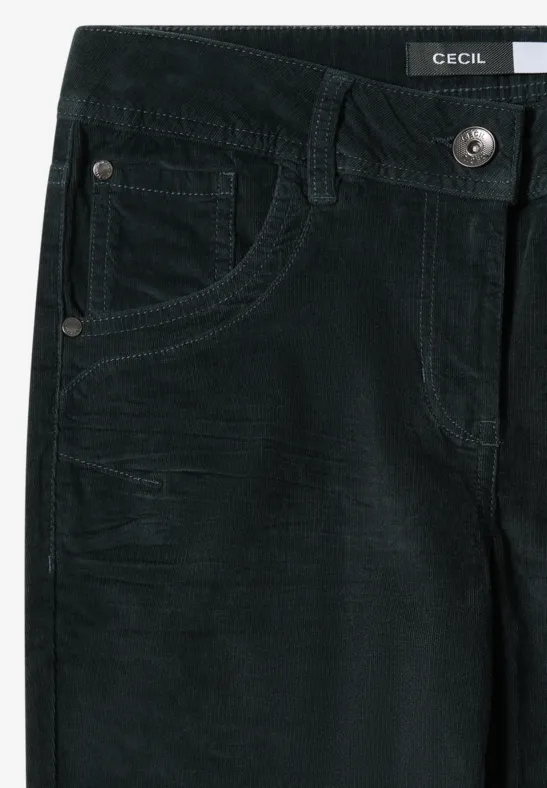 Slim Fit Cordhose dark emerald green