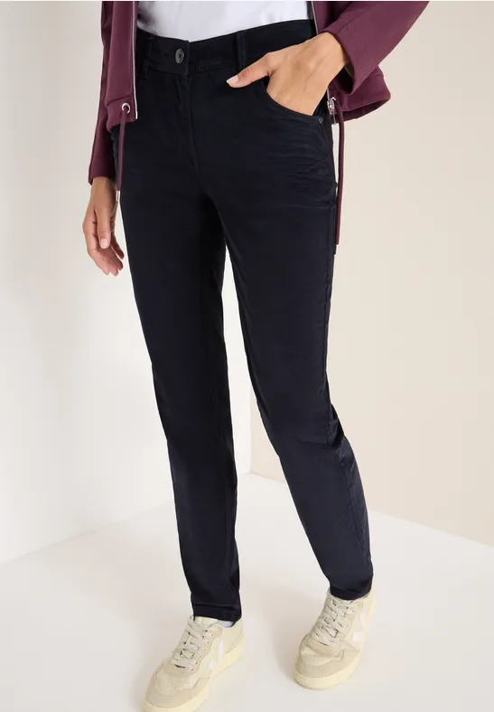 Slim Fit Cordhose dark blue corduroy